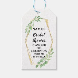 Vielen Dank Tag Blätter Gefallen Gold Brautparty Geschenkanhänger