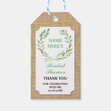 Vielen Dank Tag Burlap Blätter Wreath Brautparty