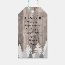 Vielen Dank Tag Favor Tags Wood Tree Winter Weddin Geschenkanhänger