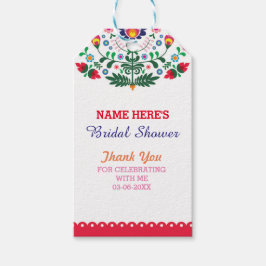 Vielen Dank Tag Floral Fiesta Mexico Brautparty Geschenkanhänger
