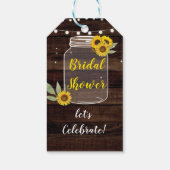 Vielen Dank Tag Jar Sunflower Brautparty Wood Geschenkanhänger (Rückseite)