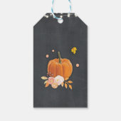 Vielen Dank Tag Rustic Chalk Pumpkin Brautparty Geschenkanhänger (Rückseite)