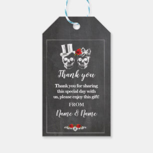 Vielen Dank Tag Rustic Skulls Gefallen Tags Hochze Geschenkanhänger