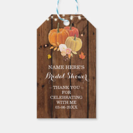 Vielen Dank Tag Rustic Wood Pumpkin Brautparty Geschenkanhänger