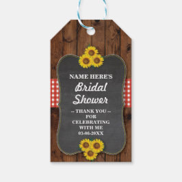 Vielen Dank Tag Wood Chalk Sonnenblumen Brautparty Geschenkanhänger