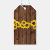 Vielen Dank Tag Wood Jar Sunflower Brautparty Geschenkanhänger (Rückseite)