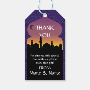Vielen Dank Tags arabische Nächte Print Wedding Geschenkanhänger