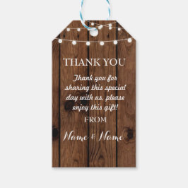 Vielen Dank Tags Wood Favor Lights Elegant Wedding Geschenkanhänger