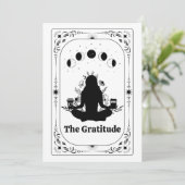 Vielen Dank Tarot Card Yoga Kaffee Lover Dankbarke Einladung (Stehend Vorderseite)