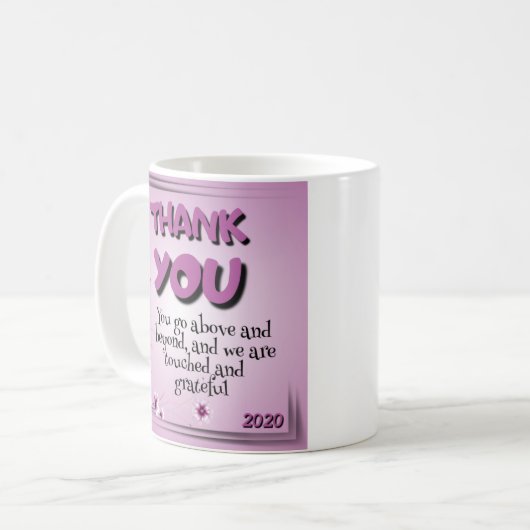 Vielen Dank Tasse (Vorderseite Links)