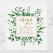 Vielen Dank Taufe WINE LABELS Geschenk Idee Weinetikett (Einzelnes Label)