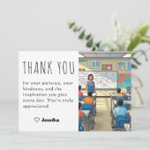 Vielen Dank Teacher Card Elegantes Wertungsdesign Dankeskarte (Stehend Vorderseite)