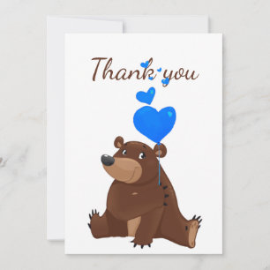 Vielen Dank Teddy Bear Balloons Cartoon Fun Animal Dankeskarte