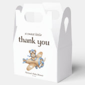 Vielen Dank Teddy Bear Pilot Baby Boy Dusche Geschenkschachtel (Geöffnet)