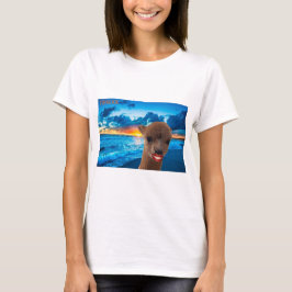 Vielen Dank tee alpaca on beach