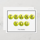 Vielen Dank Tennis Custom Personalisiert Postkarte (Vorne/Hinten)