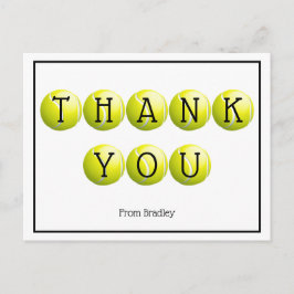 Vielen Dank Tennis Custom Personalisiert Postkarte