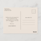 Vielen Dank Terracotta Floral Postcard Postkarte (Rückseite)