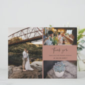 Vielen Dank Terracotta Foto Collage Wedding (Stehend Vorderseite)