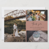 Vielen Dank Terracotta Foto Collage Wedding (Vorderseite)