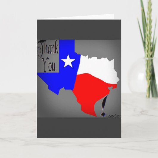 Vielen Dank, Texas Card Dankeskarte (Vorderseite)