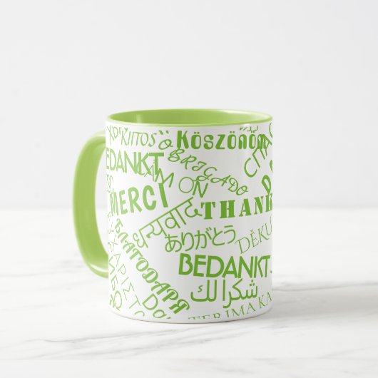 Vielen Dank Text Coffee Tasse (Vorderseite Links)