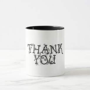Vielen Dank Text Elegant Stars Typografie Tasse