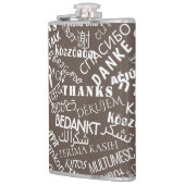 Vielen Dank Text Flask Multi Language - Ihre Farbe Flachmann (Links)