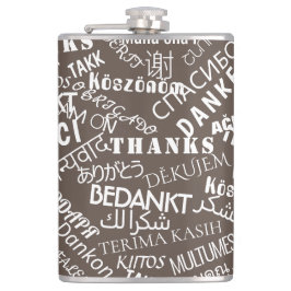 Vielen Dank Text Flask Multi Language - Ihre Farbe Flachmann