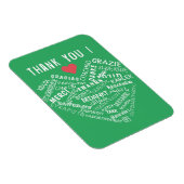 Vielen Dank Text Magnet Multi Sprache Ihre Farben (Rechte Seite)