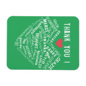 Vielen Dank Text Magnet Multi Sprache Ihre Farben (Horizontal)