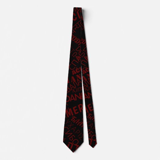 Vielen Dank Text Neck Tie Multi Sprache Ihre Farbe Krawatte (Vorderseite)