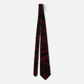 Vielen Dank Text Neck Tie Multi Sprache Ihre Farbe Krawatte (Rückseite)