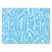 Vielen Dank Text Tablecloth Multi Language Word Tischdecke (Vorderseite (Horizontal))