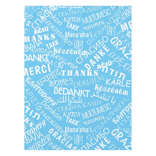 Vielen Dank Text Tablecloth Multi Language Word Tischdecke (Vorderseite)