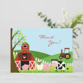 Vielen Dank, Tiere Flat Card Dankeskarte (Stehend Vorderseite)