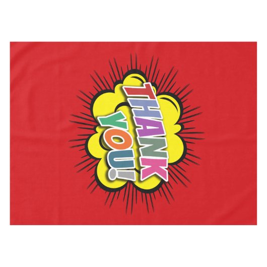Vielen Dank Tischdecke (Vorderseite (Horizontal))
