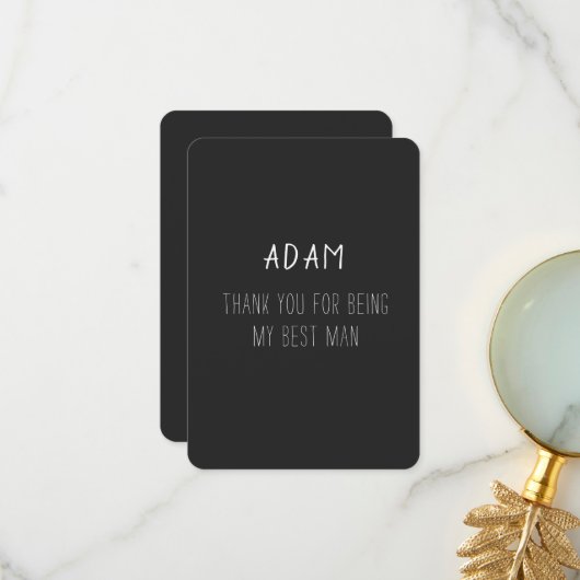 Vielen Dank, Trauzeuge Card Dankeskarte (Vorderseite/Rückseite Beispiel)