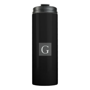 Vielen Dank Trauzeuge Trauzeuge Monogram Black Ges Thermosbecher
