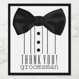 Vielen Dank, Trauzeuge Weinetikett