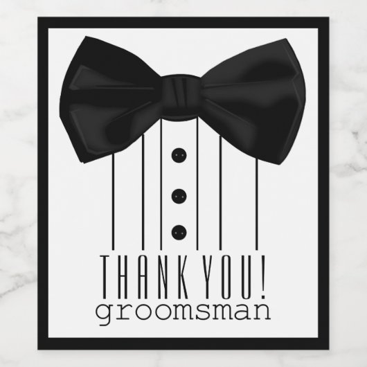 Vielen Dank, Trauzeuge Weinetikett (Einzelnes Label)