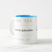 Vielen Dank, Trauzeuge Zweifarbige Tasse (Vorderseite Links)