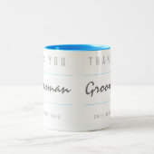 Vielen Dank, Trauzeuge Zweifarbige Tasse (Mittel)