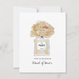 Vielen Dank Trauzeugin Champagne Peonies Card