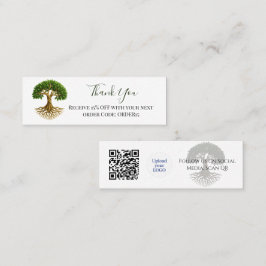 Vielen Dank Tree of Life Discount Code QR Beilage Mini Visitenkarte