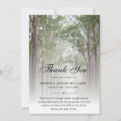 Vielen Dank Trees Beerdigung Foto Beileid Gkurze Dankeskarte (Vorderseite)