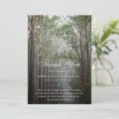 Vielen Dank Trees Beerdigung Foto Beileid Gkurze Dankeskarte (Stehend Vorderseite)