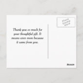 Vielen Dank, trendy Aquamarine und gelbe Tiermuste Postkarte (Rückseite)