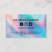 Vielen Dank, Trendy Holografen Lashes Rabatt Visitenkarte (Rückseite)