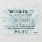Vielen Dank Tropical Foliage Palm Blätter & Grünfl Postkarte (Rückseite)